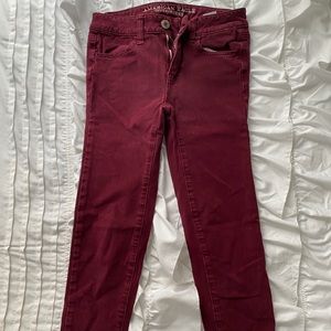 American Eagle plum jeggings